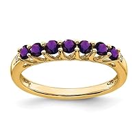 RKGEMSS 14K Gold Plated Amethyst Ring, Multi Stone Ring, Women's Ring, Amethyst 925 Sterling Silver Ring, Stacking Rings, Statement Ring, Gift For Her