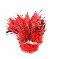 Zamihalaa 100pcs/lot Pheasant Feathers for Crafts 10-15 cm DIY Chicken Feathers for Jewelry Making Accessories Wedding Decoration Material - Red - 100pcs