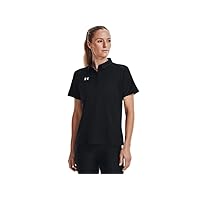 Under Armour Tech Team Womens Short Sleeve Polo Shirt XS Black-White