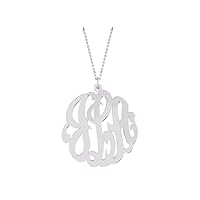 Rylos Necklaces For Women Gold Necklaces for Women & Men 14K White Gold or Yellow Gold Monogram Necklace Personalized 45mm Special Order, Made to Order Super Large Necklace