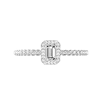 Moissanite Eternity Ring with 1.5 CT Diamond Simulate Center Stone, Sterling Silver Setting