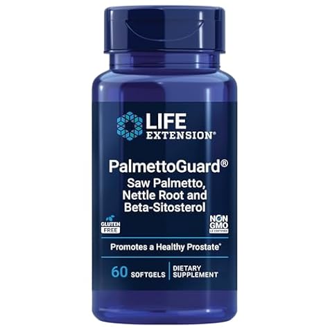 Life Extension Palmetto Guard Saw Palmetto, Nettle Root & Beta-Sitosterol Supplement Supports Healthy Prostate Function & Hormone Metabolism - Non-GMO, Gluten-Free - 60 Softgels