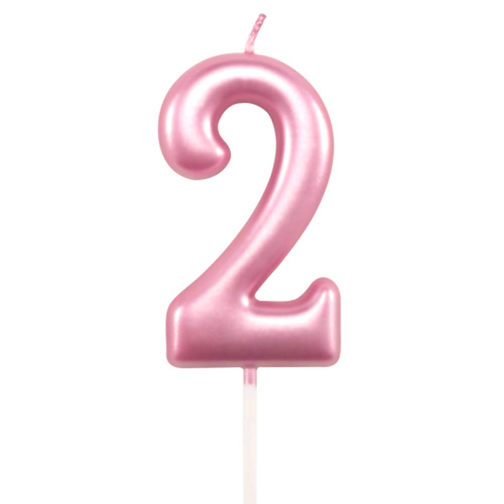 Edible cake toppers | Pink number 1 candle | Edibilis