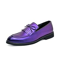 Men's Moc Toe Kiltie Bow Slip-on Loafers with Matte Finish Comfort Walking Dress Driving Moccasins Casual Boat Shoes