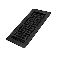Decor Grates LAJH410-BLK Low Profile Grates, 4X10, Oriental, Textured Black