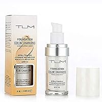 TLM Flawless Colour Changing Foundation 30ml Makeup Base Warm Skin Tone Nude Face Moisturizing Liquid Cover Concealer Long-Lasting
