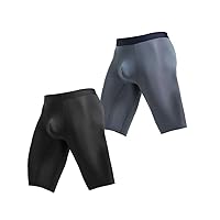 Ice Silk Men's Boxer Brief Seamless Cycling Sweat absorbing Underlay Sports Underwear