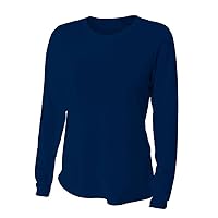 Womens T Shirts Long Sleeve Cooling Performance Crewneck Tees Plain Workout Tshirt for Women