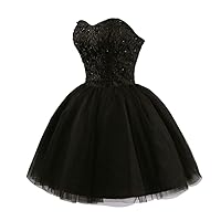 Lace Tulle Prom Dresses Strapless Short Puffy Cocktail Quinceanera Dresses for Juniors 2024 Homecoming Dresses