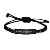 New Toy Collecting, Happiness is Toy Collecting, Cute Black Rope Bracelet for Men Women from