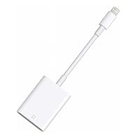 [Apple MFi Certified] SD Card Reader for iPhone iPad, Lightning to SD Card Camera Reader Memory Card Reader Trail Camera Viewer SD Card Adapter for iPhone 14 13 12 11 XS XR X 8 7 iPad, Plug and Play