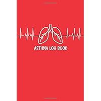 Asthma Log Book: Record and Monitor PEF Symptoms Triggers and Medication Treatment at Home - Lung Heart Beat Red (HL 6
