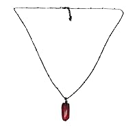 Blood Quartz Red Crystal Pendant Necklace