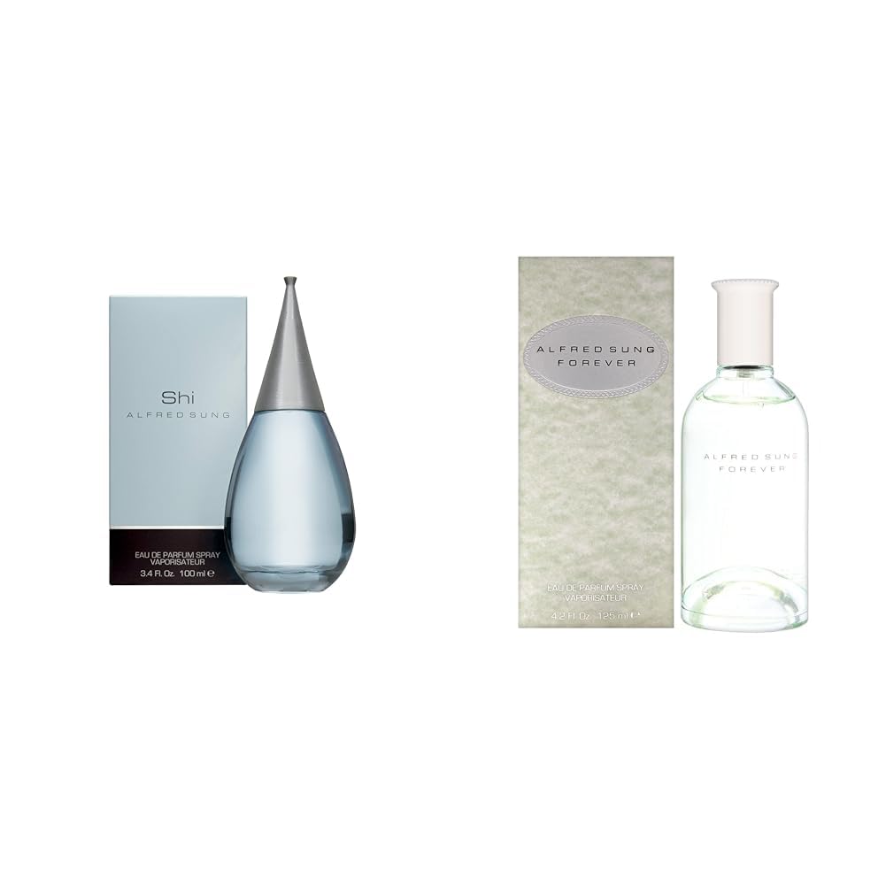 Alfred Sung Women's Perfume, Shi, Eau De Parfum EDP Spray 3.4 Fl Oz & FOREVER Eau De Perfume Spray, Perfume for Women 4.2oz