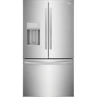 FRIGIDAIRE FRFS2823AS 36'' Freestanding French Door Refrigerator 27.8 ft. Capacity, 4 Glass Shelves, 9 cu. ft. Freezer Capacity, External Water Dispenser, Ice Maker, Water Filter in Stainless Steel