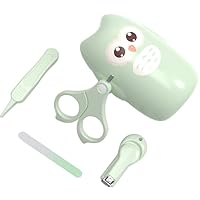 Baby Nail Care Set,4-in-1 Baby Nail Kit, Baby Nail Clippers, Baby Nail Care Set Baby Manicure Pedicure Kit with Protective Case for Newborn Infant Toddler (Green), Baby Nail Care Set 4-in-1 Baby