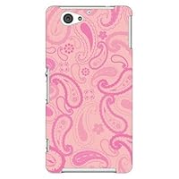 SECOND SKIN Paisley Salmon Pink / for Xperia J1 Compact D5788/MVNO Smartphone (SIM Free Device) MSOJ1C-ABWH-101-C010