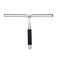 Stainless Steel Glass Window Wiper Cleaner Squeegee Silicone Kitchen Bathroom Car Scraper Shower Squeegee for Shower Doors 14 Inch