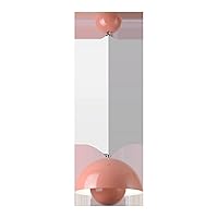 Led Modern Pendent Lamp Semicircular Color Ceiling Lamp Restaurant Chandelier 1Pcs (Color : Pink, Size : 3 Colors_LINE Length 2M_18W)