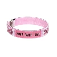 Pink Ribbon Bangle Bracelets for Breast Cancer Awareness