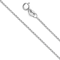14K 1.2mm Classic Rolo Cable Chain - Length:: 16