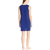 Nautica Womens Side-Striped Knit Chemise, Royal Blue (Large)