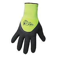 Boss Men's ARCTIK BLAST HIGH-VIS Gloves, Superior Grip, 3/4 Dip Latex Palm, Cold Resistant, Green, Large, (7845L)