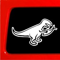| Dinosaur Eating Jesus Fish Bumper Sticker Decal for Car, Truck, Window, Laptop | 3.5