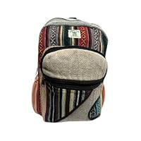 Backpack made of Himalayan Hemp, Multicolor, Large