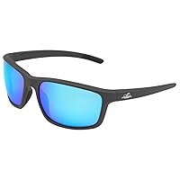 Bullhead Safety Crevalle Safety Glasses, Anti-Fog and Scratch Resistant, Precision Lens with UV Protection, Comfortable and Lightweight, Blue Mirror Lens and Matte Gray Full-Frame, One Size