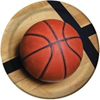 Creative Converting Sports Fanatic Basketball 9-inch Plates