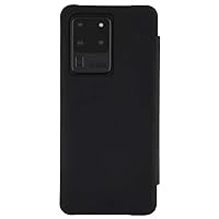 Case-Mate - LEATHER WALLET FOLIO - Case for Samsung Galaxy S20 Ultra - 5G Compatible - Holds 4 Cards + Cash - 6.9 inch - Black Leather