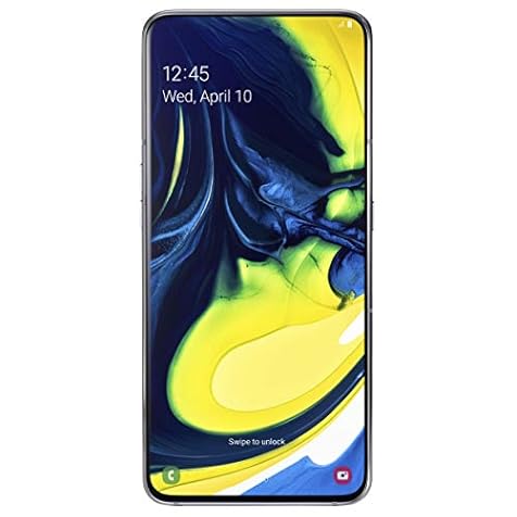 Samsung Galaxy A80 SM-A805F/DS 128GB Dual-SIM (GSM Only, No CDMA) Factory Unlocked 4G/LTE Smartphone - International Version (Ghost White)