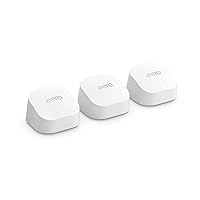 Certified Refurbished Amazon eero 6+ mesh Wi-Fi system | Fast and reliable gigabit speeds | connect 75+ devices | Coverage up to 4,500 sq. ft. | 3-pack, 2022 release