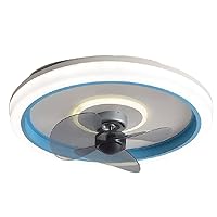 Ceiling Fan Light Smart Remote Control Ceiling Fans with Lights for Living Room Modern Led Ventilador Ultra-Thin Bedroom Lamp Enclosed Low Profile Fan Light