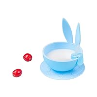 Rabbit Shape Design Baby To Toddler Silicone Bowls with Suction - Self Feeding Training Storage 100% Food-Grade Silicone Feeding Bowl For Baby, Kids and Children- Non Slip- Microwave-Safe - BPA Free