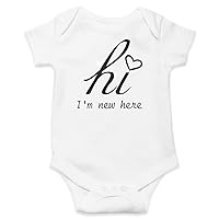 Hi I'm New Here Design - %100 Cotton Baby Body Suits - Express Shipping