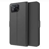 Compatible for Google Pixel 8 Pro Wallet Card case PU Leather Protective Cover Anti-Scratch Anti-Slip Shockproof Women Men Protective Slim Fit Magnetic Suction Buckle Cover (Black)