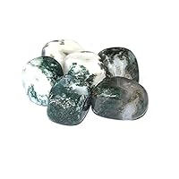 Jet New Authentic Moss Agate Tumbled Stone (ONE Piece) Attractive Genuine Approx 20-30 Grams Energized Stones (Moss Agate)