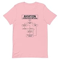 T-Shirt Unisex Humorous Aircraft Aircrews Airplane Airship Aviator Lover Hilarious Aeroplane Pink