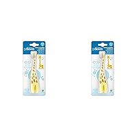 Dr. Brown's Infant-to-Toddler Training Toothbrush, Soft for Baby's First Teeth, Giraffe, 0-3 Years (Pack of 2)