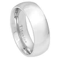 8mm Titanium Ring Wedding Bands for Men and Women Personalized Titanium Ring Comfort Fit Sizes 5-13 TRB235