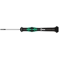 Wera 05117994001 Kraftform Micro 2035 Slotted Electronics Precision Screwdriver, 2.5mm Head, 50mm Blade Length