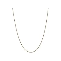 14k 1mm Solid bright-cut Spiga Chain Necklace