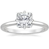 Mois Lovely Solitiare Bridal Ring, Cushion 2.51 CT, Wedding Ring, Halo-Solitaire Ring for Gift 925 Sterling Silver Jewelry, Three Stone Accented Ring