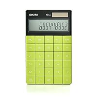 12 Bit Calculator, Standard Function Desktop Calculator Desktop Calculator Office Calculator (Green)
