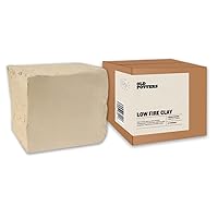 Low Fire Pottery Clay White, 10 lbs (Cones 04-3) Made in USA Modeling Clay for Wheel Throwing and Hand Building, Pottery Clay for Sculpting, Beginners, and Advanced