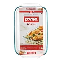 Pyrex Basics 3 Quart Oblong Glass Baking Dish, Clear 9 x 13 inch (Set of 2) Pyrex Basics 3 Quart Oblong Glass Baking Dish, Clear 9 x 13 inch (Set of 2)