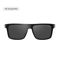 Carrera Smart Glasses with Alexa | Smart audio glasses | Sprinter black frames with polarized sunglass lenses | Square