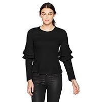 Lucca Couture Women's Kennedy Dbl Ruffle Sleeve Sweater